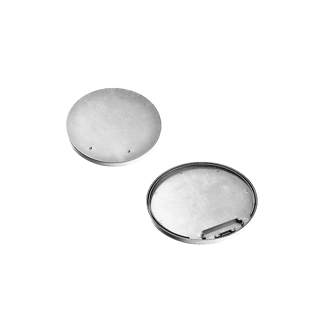 ACA LIGHTING PROFILES EP120 - NETTO SET OF SILVER PLASTIC CAPS FOR PROFILE P120