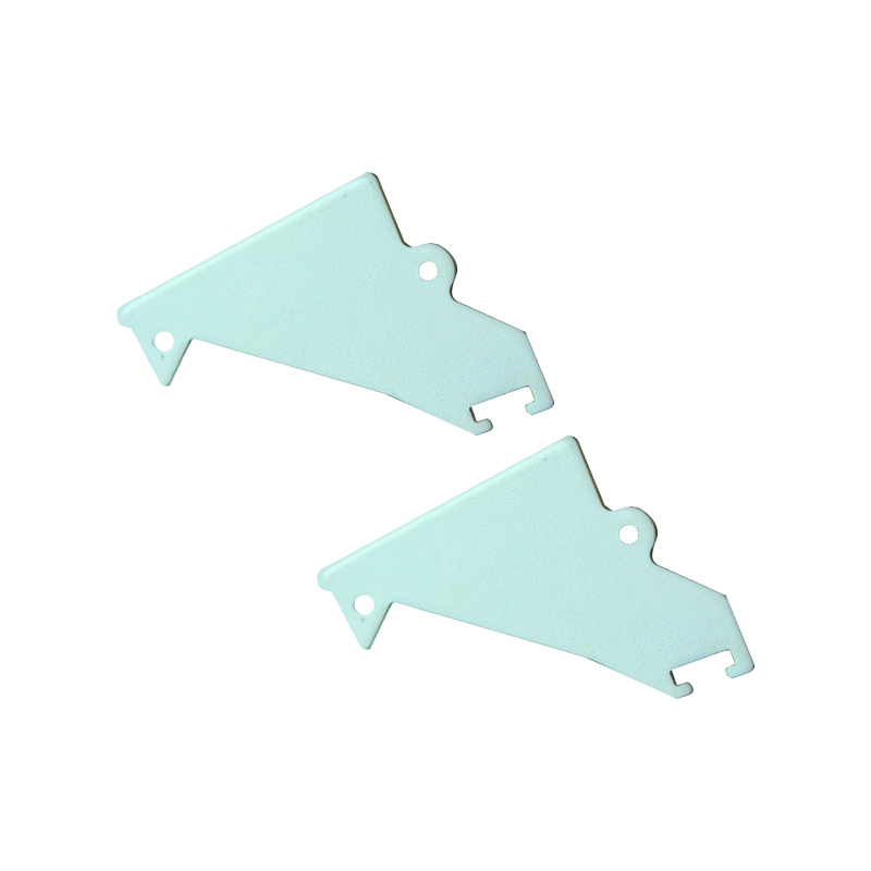 ACA LIGHTING PROFILES EP136 - SET OF WHITE METAL END CAPS FOR P136, 2 PCS WITHOUT HOLE