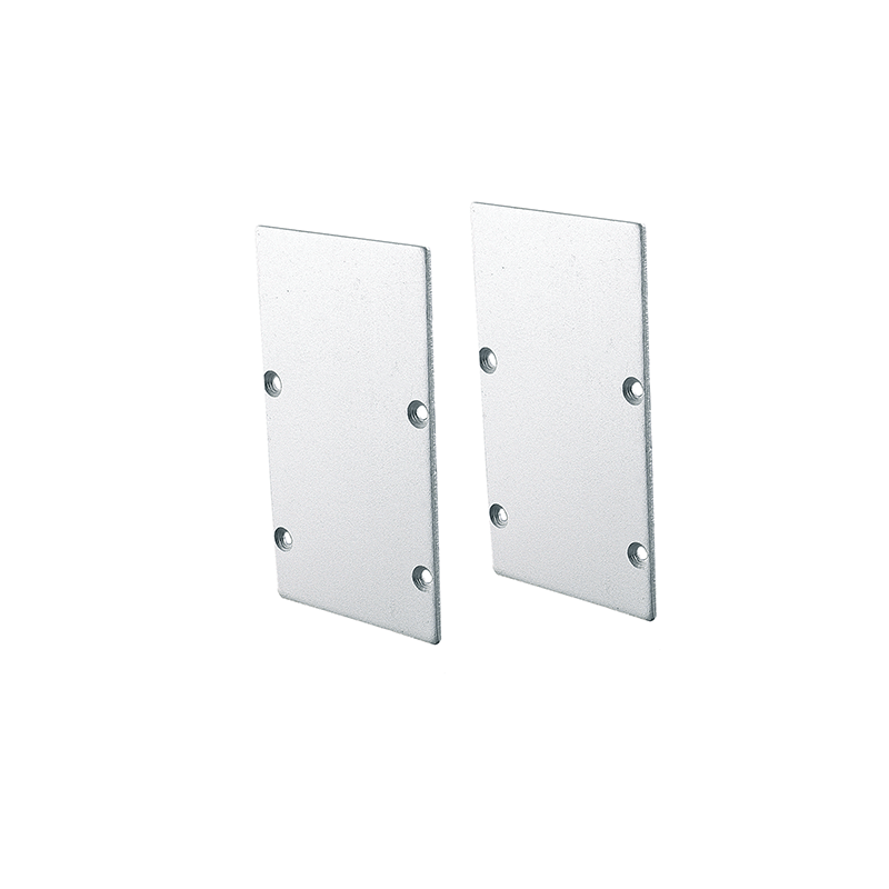 ACA LIGHTING PROFILES EP288 - SET OF METAL END CAPS FOR PROFILE P288, 2 PCS WITHOUT HOLE