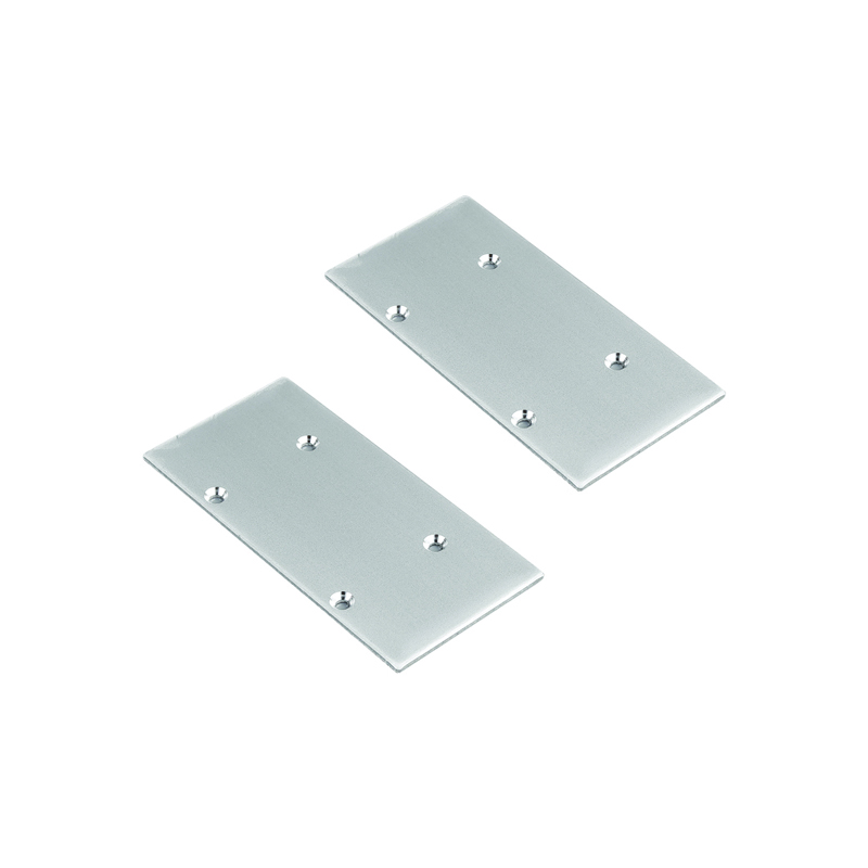 ACA LIGHTING PROFILES EP49N - SET OF METAL END CAPS FOR P49N, 2 PCS WITHOUT HOLE