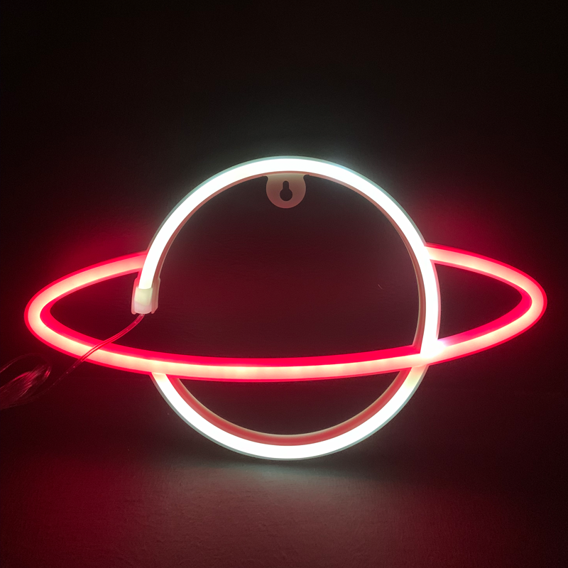 ACA LIGHTING CHRISTMAS X041082319 CELESTIAL BODY, 108 NEON LED LIGHTS WITH BATTERY (3xAA)/USB, RED & COOL WHITE, IP20, 17.5x2x30cm