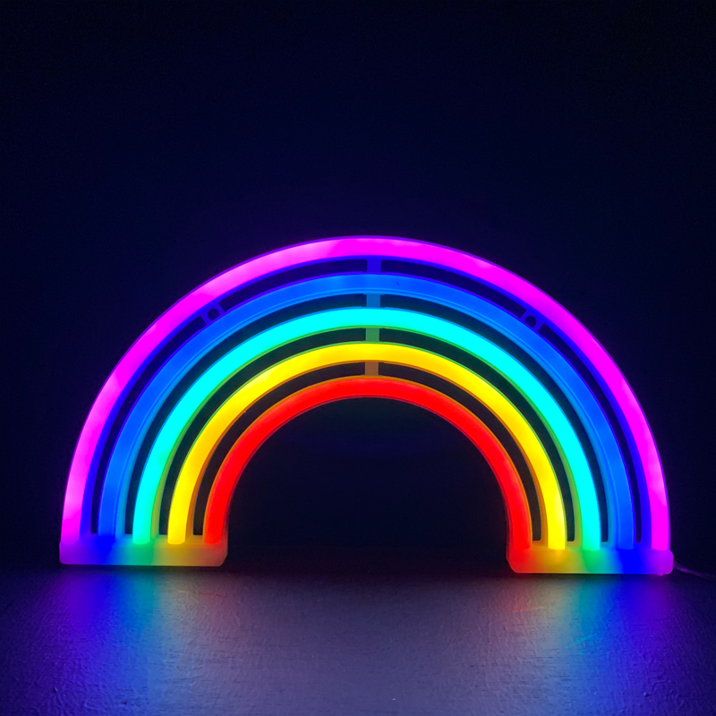 ACA LIGHTING CHRISTMAS F040033032 RAINBOW, 80 NEON LED LIGHTS WITH BATTERY (3xAA)/USB, RGB, IP20, 18x2x30cm