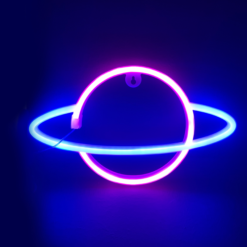 ACA LIGHTING CHRISTMAS X041087319 CELESTIAL BODY, 108 NEON LED LIGHTS WITH BATTERY (3xAA)/USB, PINK & BLUE, IP20, 17.5x2x30cm