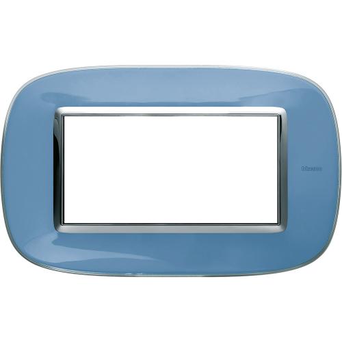 BTICINO - HB4804DZ Рамка 4М Лазурно Синя Елипсовидна Axolute