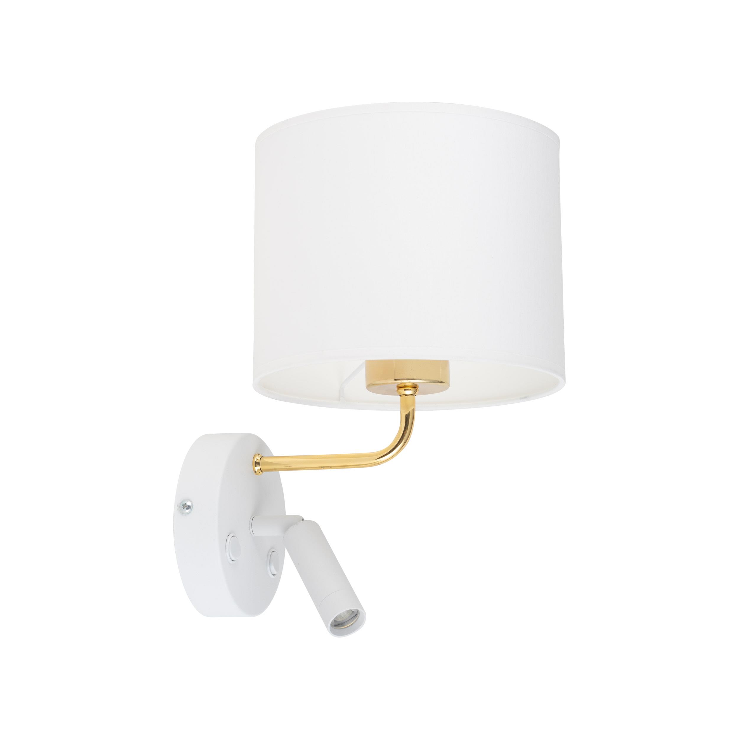 TK LIGHTING RICHI WHITE/GOLD KINKIET 2 PŁ