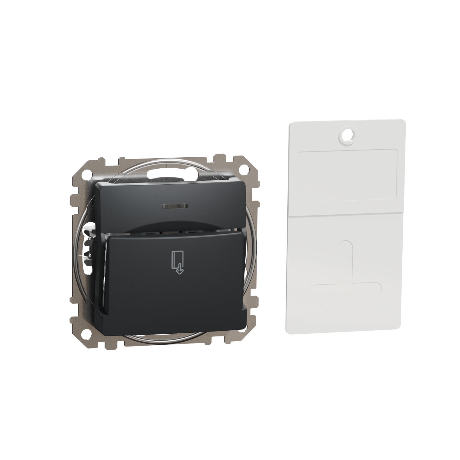 SCHNEIDER ELECTRIC SDD114121 SEDNA DESIGN & ELEMENTS, КЛЮЧ КАРТА 10AX, АНТРАЦИТ
