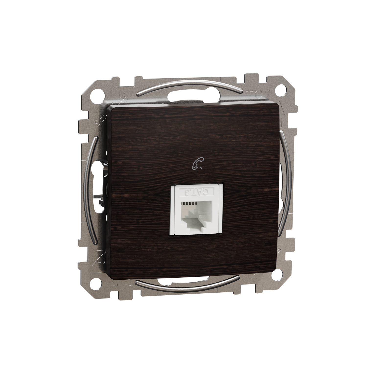 SCHNEIDER ELECTRIC SDD181491 SEDNA DESIGN & ELEMENTS ТЕЛЕФОННА РОЗЕТКА, RJ11, ВЕНГЕ