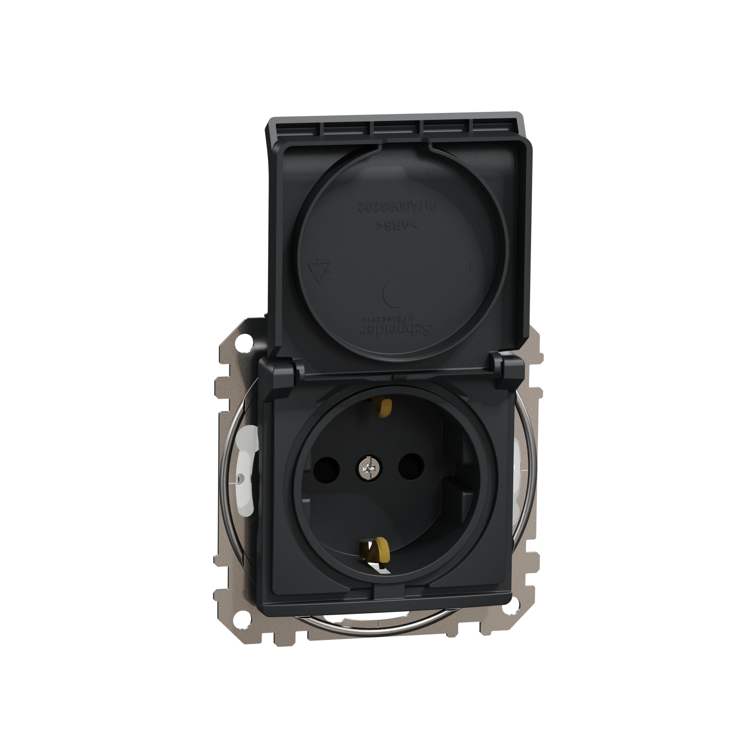SCHNEIDER ELECTRIC SDD214023 SEDNA DESIGN & ELEMENTS, КОНТАКТ ШУКО С КАПАК, АНТРАЦИТ