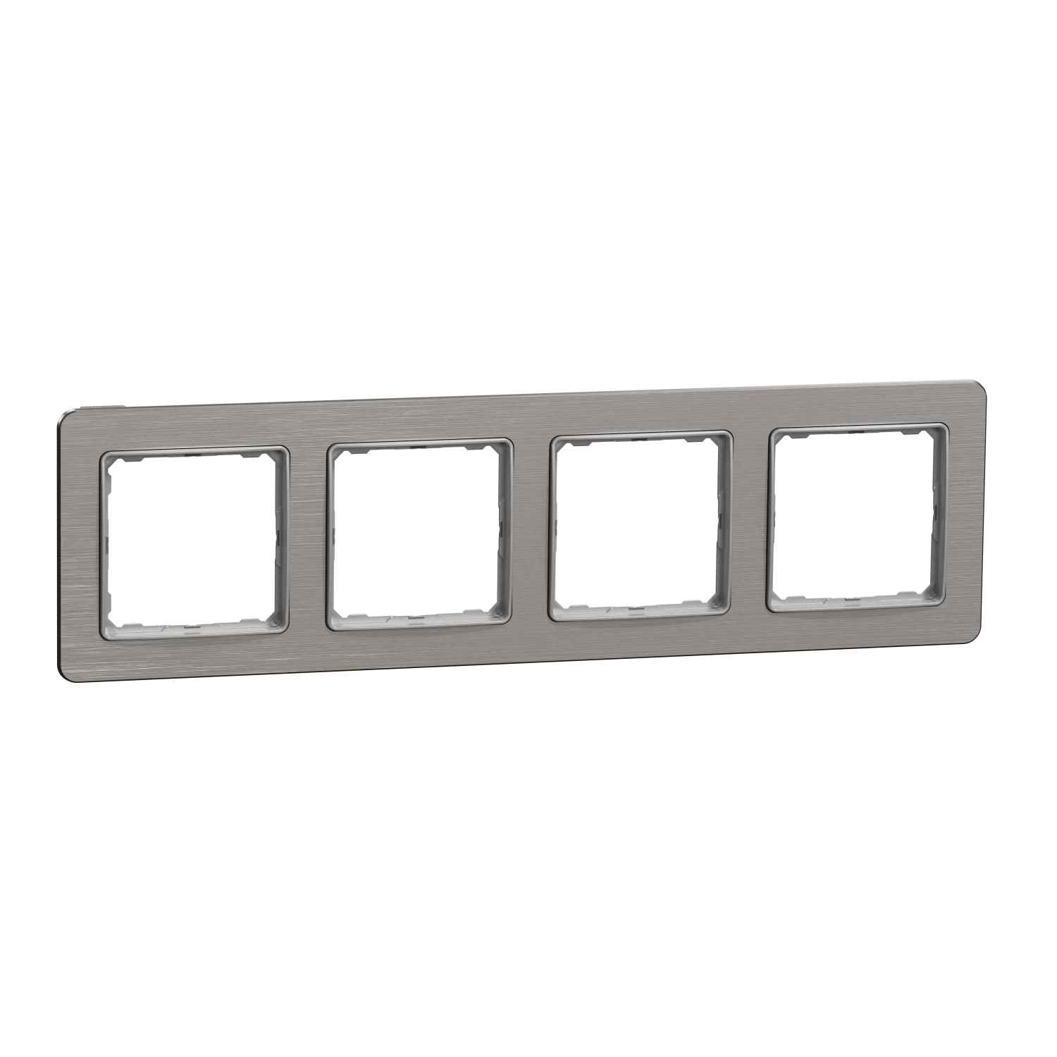 SCHNEIDER ELECTRIC SDD370804 SEDNA DESIGN & ELEMENTS, РАМКА 4 МОДУЛА, ДРАСКАН АЛУМИНИЙ