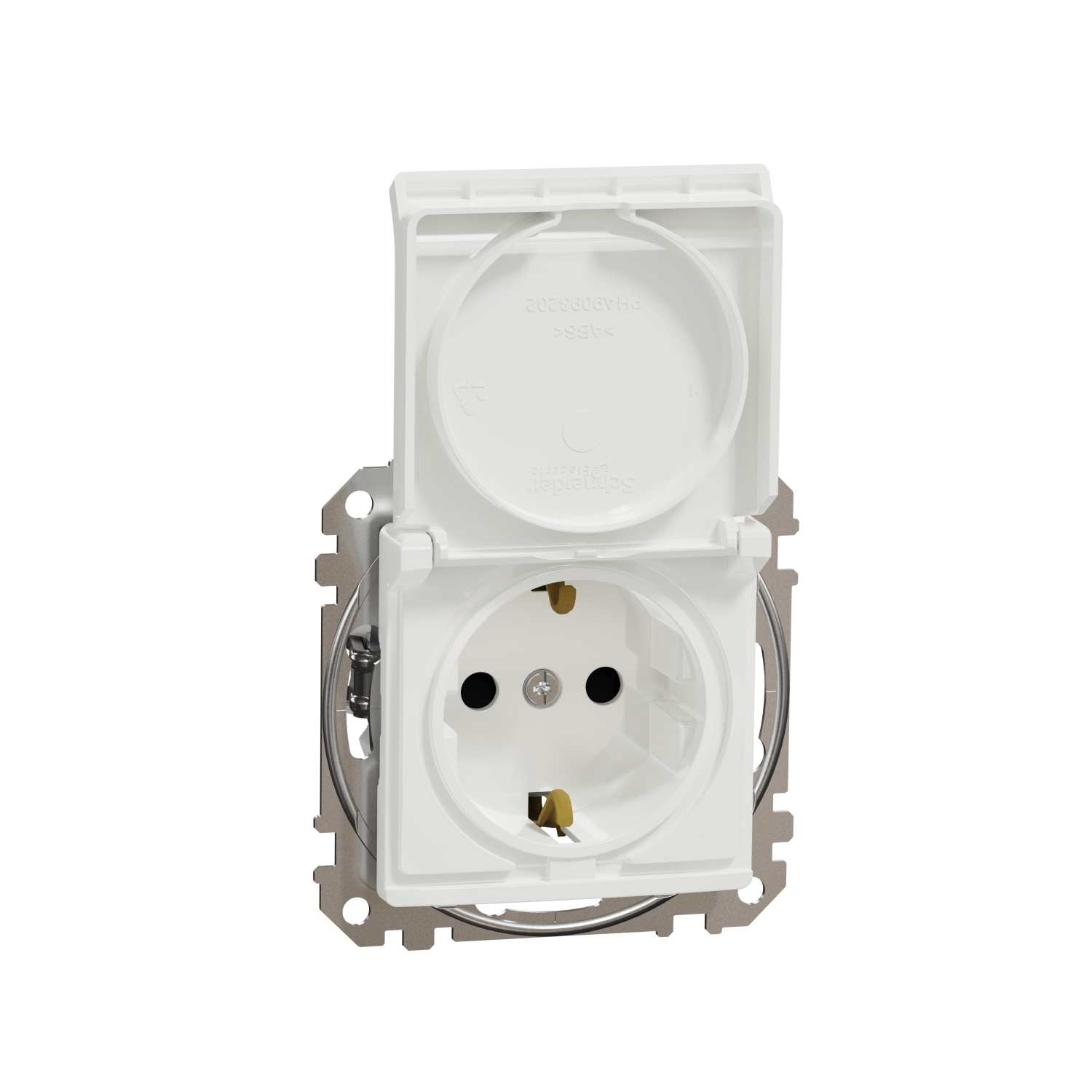 SCHNEIDER ELECTRIC SDD111023 SEDNA DESIGN & ELEMENTS, КОНТАКТ ШУКО С КАПАК, БЯЛ