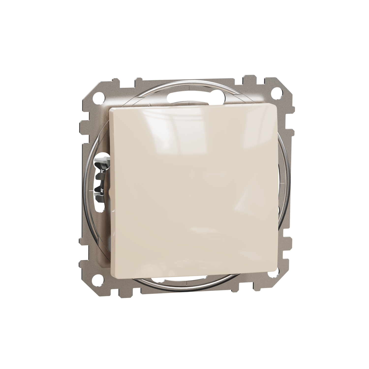 SCHNEIDER ELECTRIC SDD112111 SEDNA DESIGN & ELEMENTS, ЕДНОПОСОЧЕН ПУШ БУТОН 10A, КРЕМ