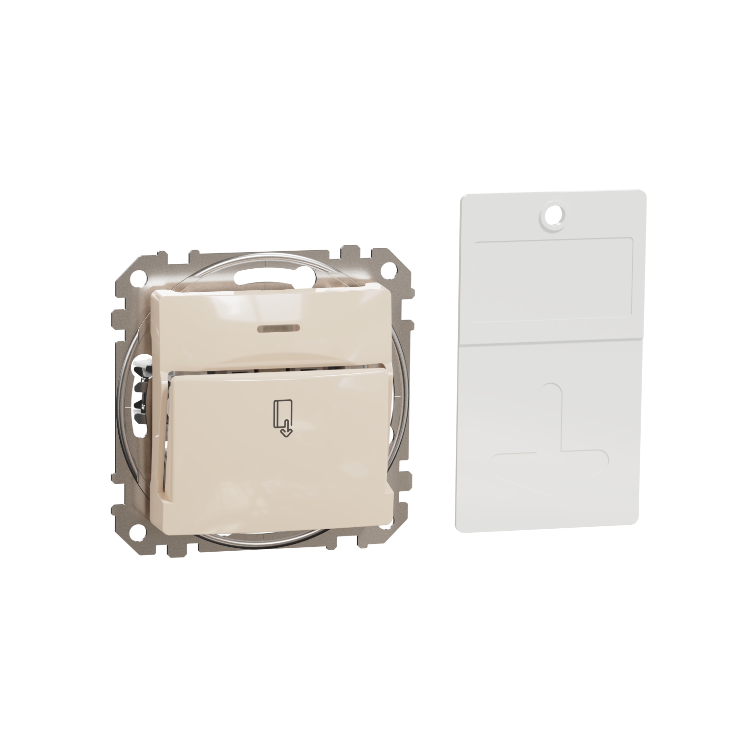 SCHNEIDER ELECTRIC SDD112121 SEDNA DESIGN & ELEMENTS, КЛЮЧ КАРТА 10AX, КРЕМ