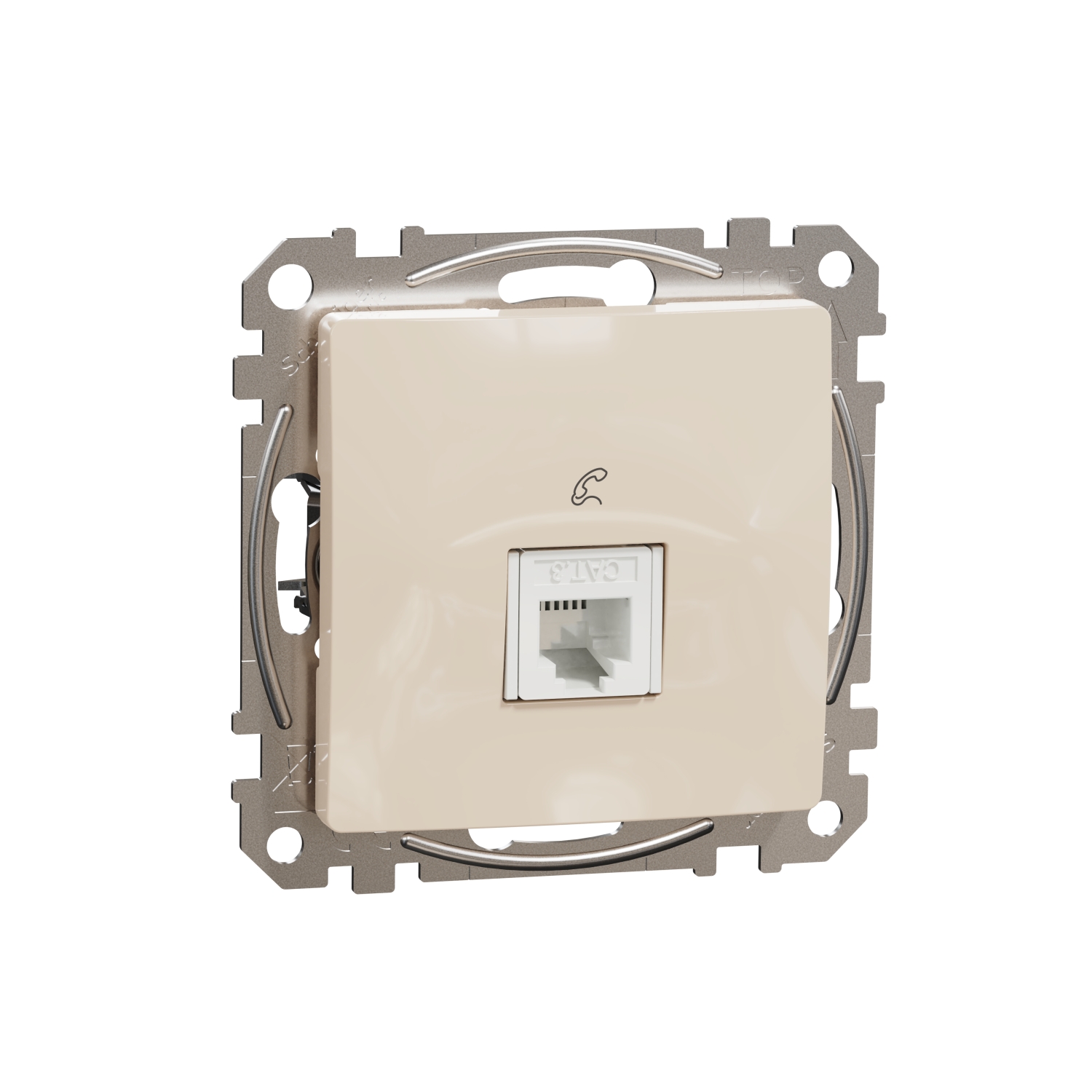 SCHNEIDER ELECTRIC SDD112491 SEDNA DESIGN & ELEMENTS ТЕЛЕФОННА РОЗЕТКА, RJ11, КРЕМ