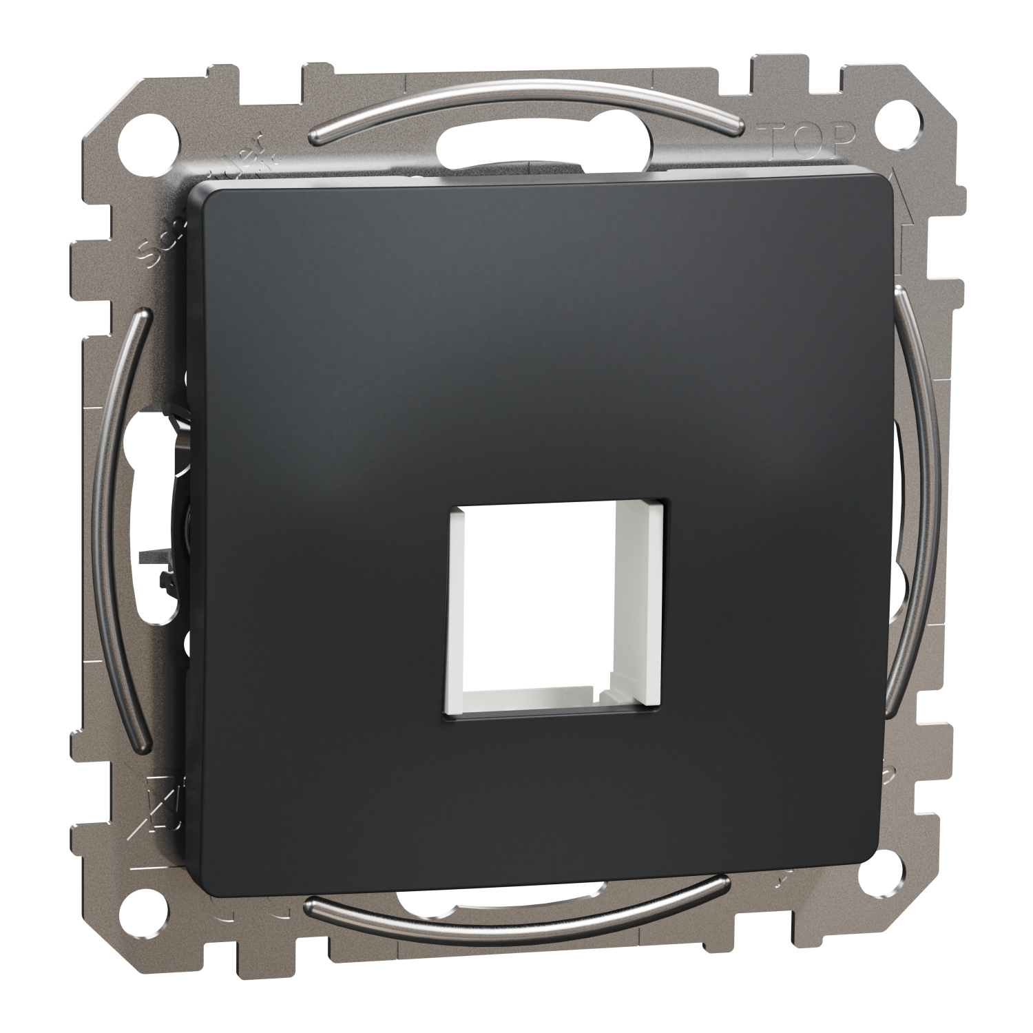 SCHNEIDER ELECTRIC SDD114421 SEDNA DESIGN & ELEMENTS, ЦЕНТРАЛНА ПЛОЧА АДАПТЕР ЗА KEYSTONES, АНТРАЦИТ