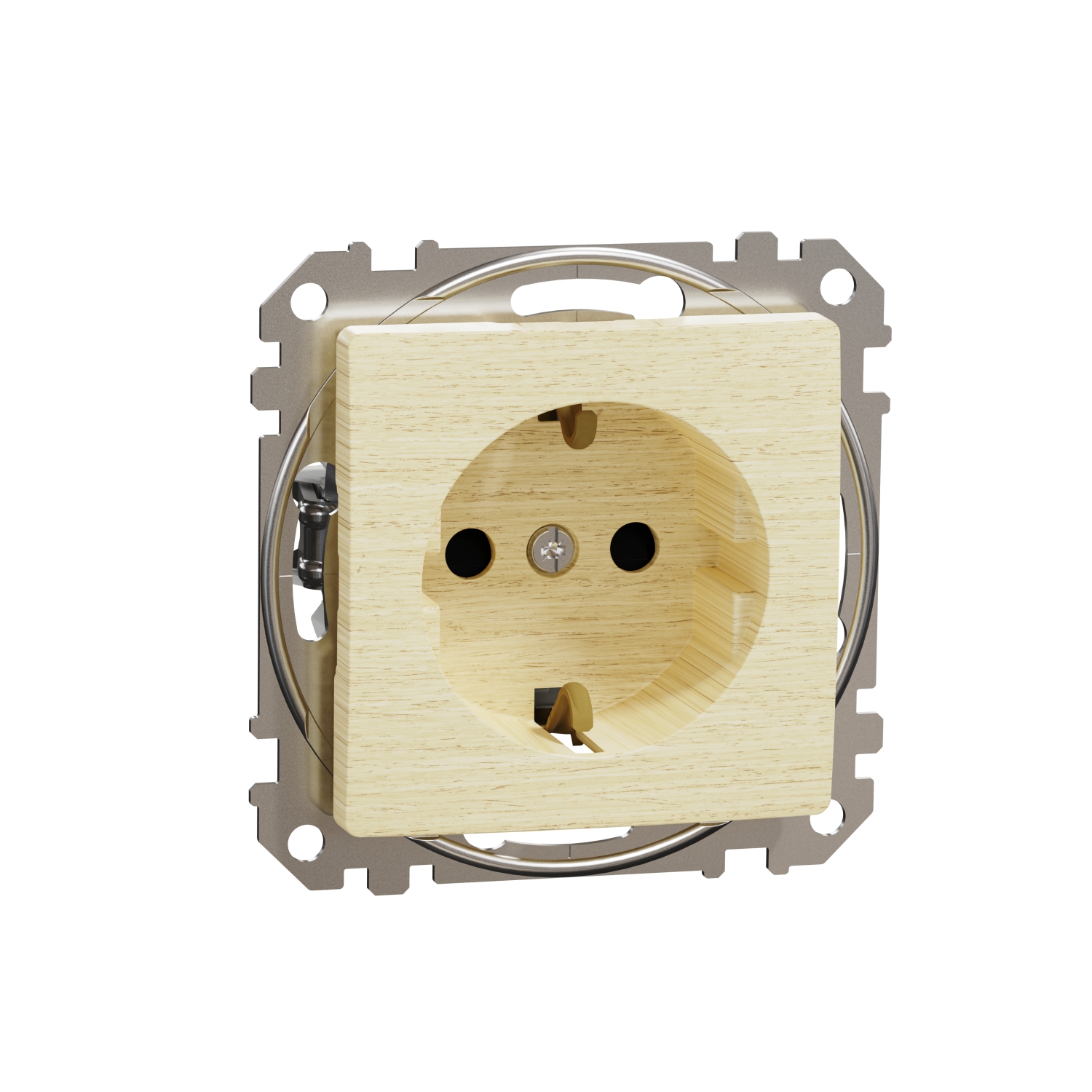 SCHNEIDER ELECTRIC SDD180022 SEDNA DESIGN & ELEMENTS, КОНТАКТ ШУКО, СТРАНИЧНО ЗАЗЕМЯВАНЕ, БЕЗВИНТОВ МОНТАЖ, БРЕЗА