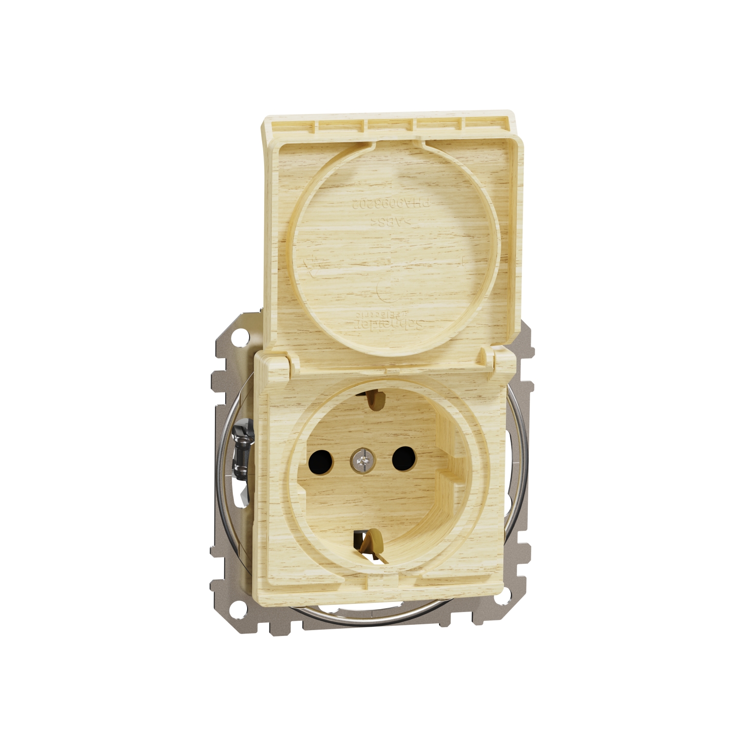 SCHNEIDER ELECTRIC SDD180023 SEDNA DESIGN & ELEMENTS, КОНТАКТ ШУКО С КАПАК, БРЕЗА
