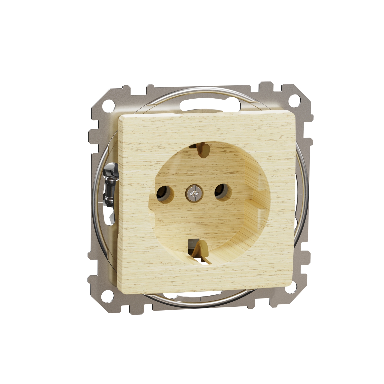 SCHNEIDER ELECTRIC SDD180026 SEDNA DESIGN & ELEMENTS, КОНТАКТ ШУКО, СТРАНИЧНО ЗАЗЕМЯВАНЕ, БЕЗВИНТОВ МОНТАЖ, БРЕЗА