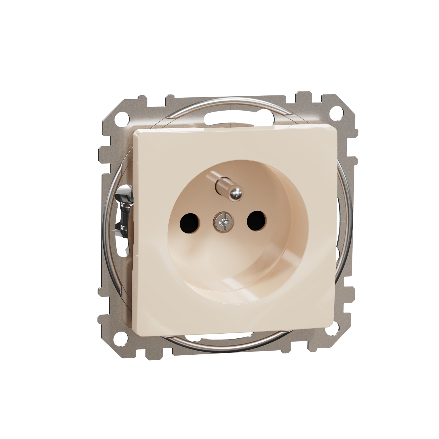 SCHNEIDER ELECTRIC SDD112011 SEDNA DESIGN & ELEMENTS, КОНТАКТ ФРЕНСКИ СТАНДАРТ, КРЕМ