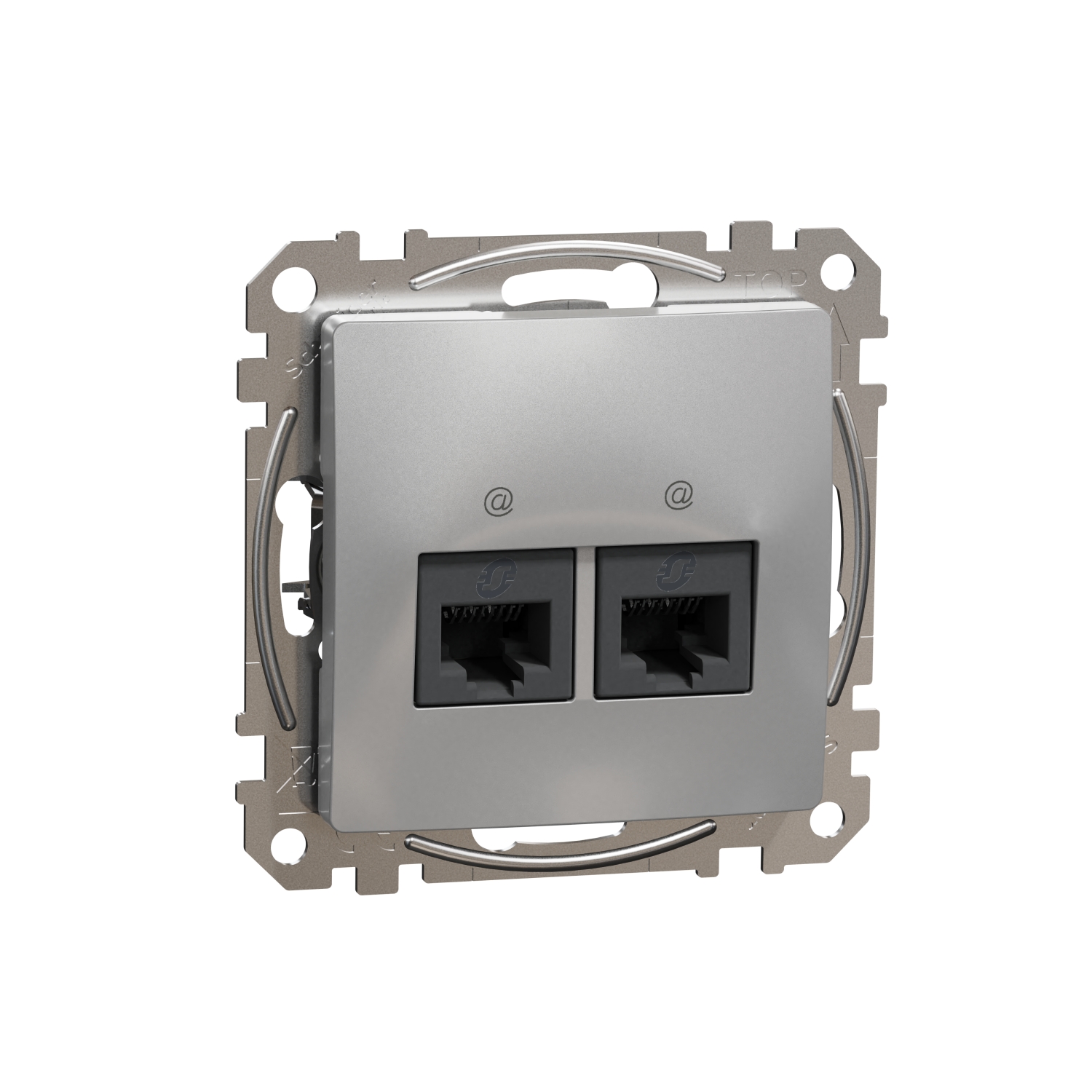 SCHNEIDER ELECTRIC SDD113467 ДВОЕН ИЗХОД ЗА ДАННИ CAT 6 UTP, SEDNA DESIGN & ELEMENTS, RJ45, АЛУМИНИЙ