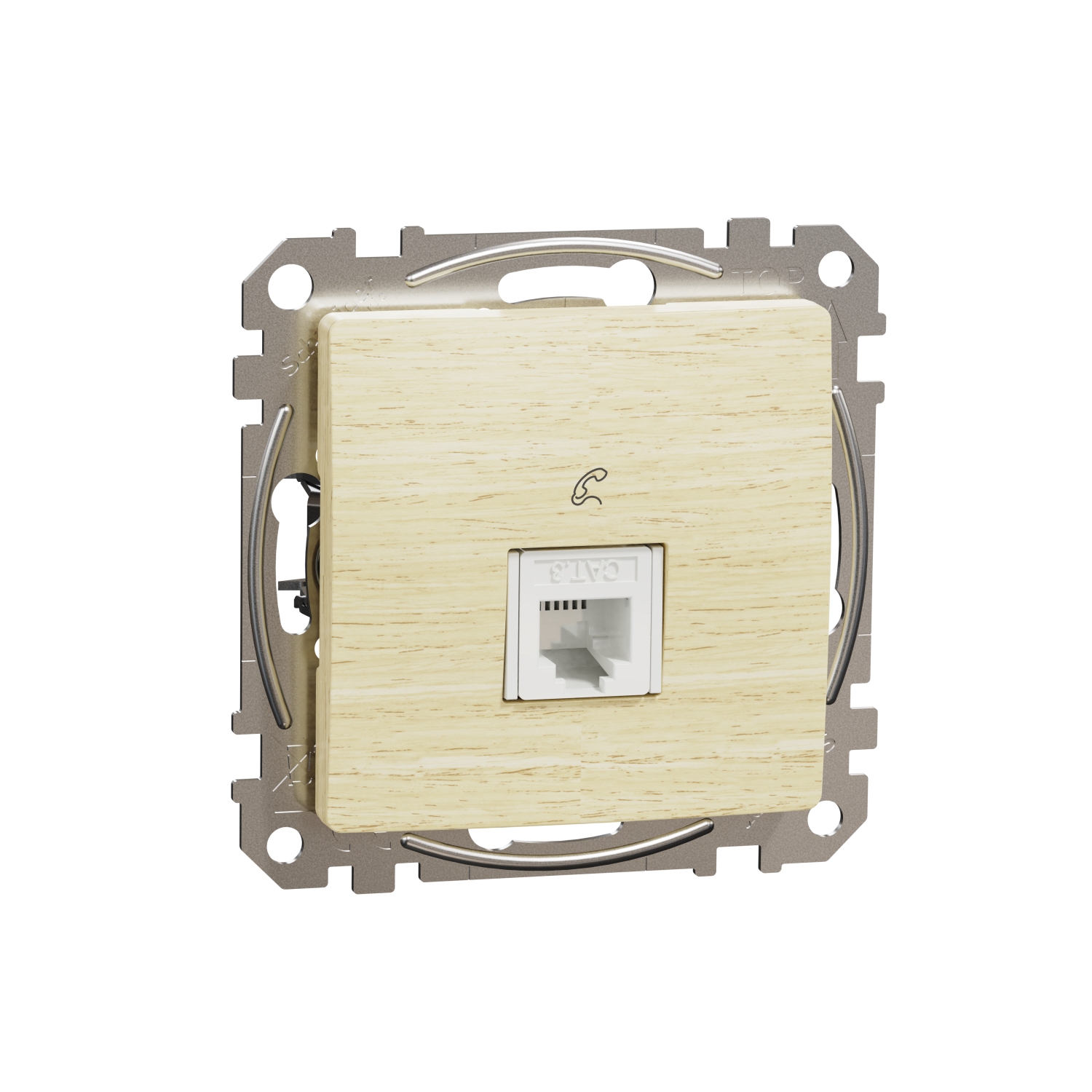 SCHNEIDER ELECTRIC SDD180491 SEDNA DESIGN & ELEMENTS ТЕЛЕФОННА РОЗЕТКА, RJ11, БРЕЗА