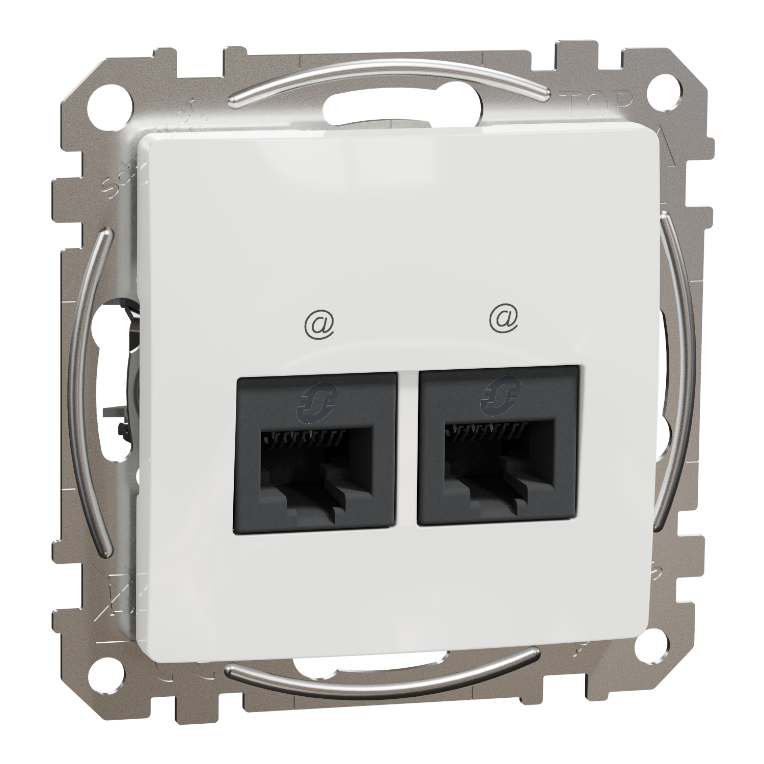 SCHNEIDER ELECTRIC SDD111462 ДВОЕН ИЗХОД ЗА ДАННИ CAT 6 UTP, SEDNA DESIGN & ELEMENTS, RJ45, БЯЛ