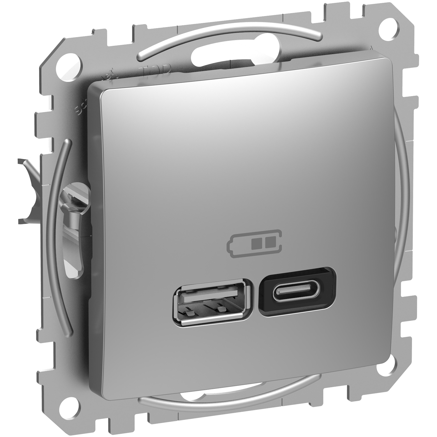 SCHNEIDER ELECTRIC SDD113404 USB ЗАРЯДНО A+C, SEDNA DESIGN & ELEMENTS, 3A, 45W, АЛУМИНИЙ