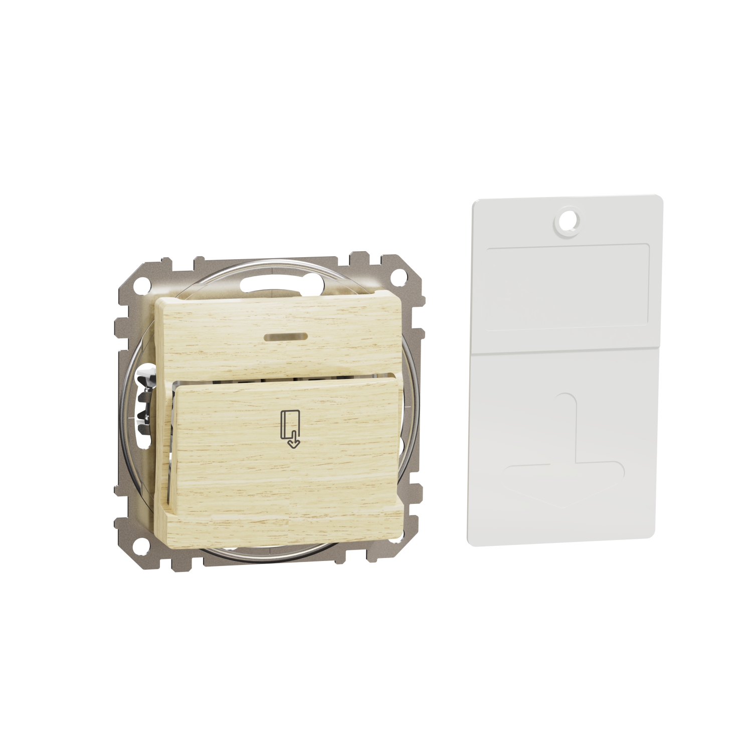 SCHNEIDER ELECTRIC SDD180121 SEDNA DESIGN & ELEMENTS, КЛЮЧ КАРТА 10AX, БРЕЗА