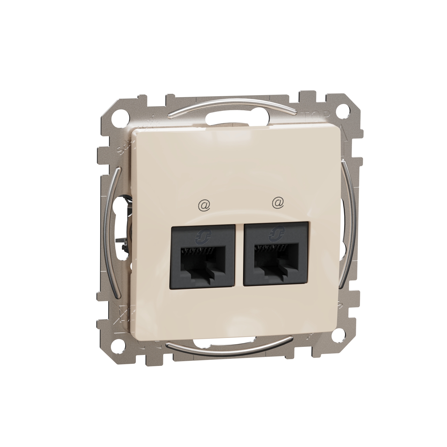 SCHNEIDER ELECTRIC SDD112452 ДВОЕН ИЗХОД ЗА ДАННИ CAT 5E UTP, SEDNA DESIGN & ELEMENTS, RJ45, КРЕМ
