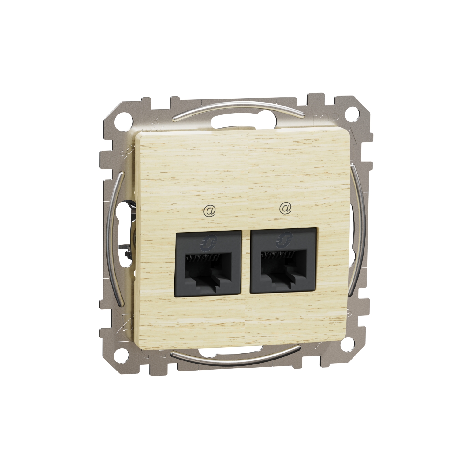 SCHNEIDER ELECTRIC SDD180467 ДВОЕН ИЗХОД ЗА ДАННИ CAT 6 UTP, SEDNA DESIGN & ELEMENTS, RJ45, БРЕЗА
