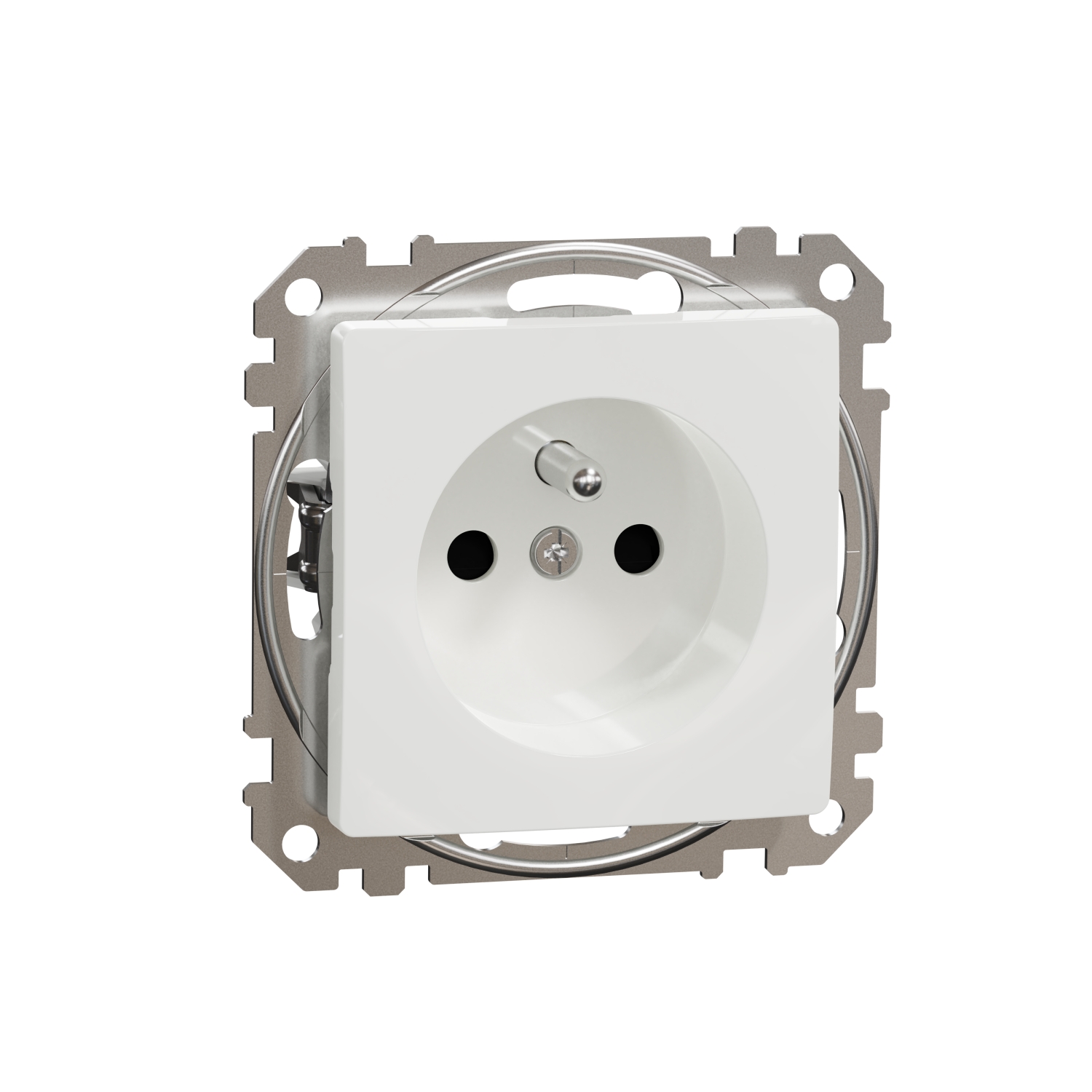 SCHNEIDER ELECTRIC SDD111011 SEDNA DESIGN & ELEMENTS, КОНТАКТ ФРЕНСКИ СТАНДАРТ, БЯЛ