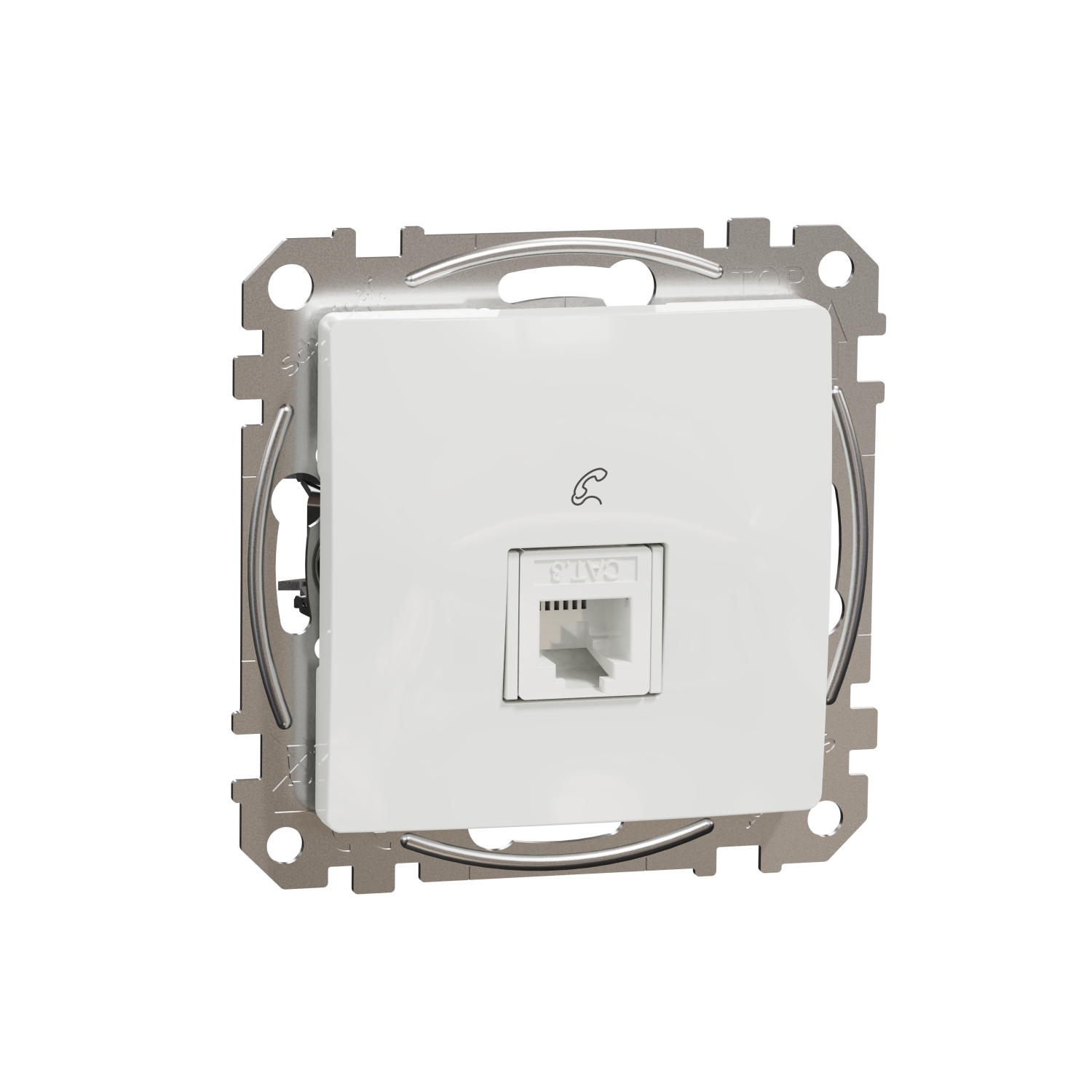 SCHNEIDER ELECTRIC SDD111491 SEDNA DESIGN & ELEMENTS ТЕЛЕФОННА РОЗЕТКА, RJ11, БЯЛ