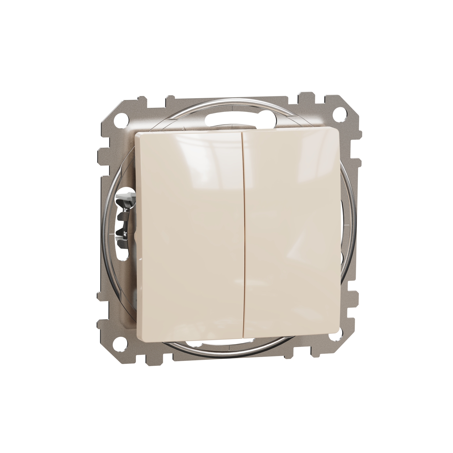 SCHNEIDER ELECTRIC SDD112105 SEDNA DESIGN & ELEMENTS, ДВУПОСОЧЕН КЛЮЧ 10AX, КРЕМ