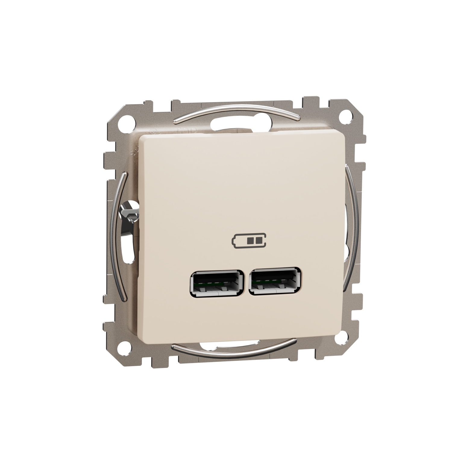 SCHNEIDER ELECTRIC SDD112401 SEDNA DESIGN & ELEMENTS, USB ЗАРЯДНО A+A, 2,1A, КРЕМ