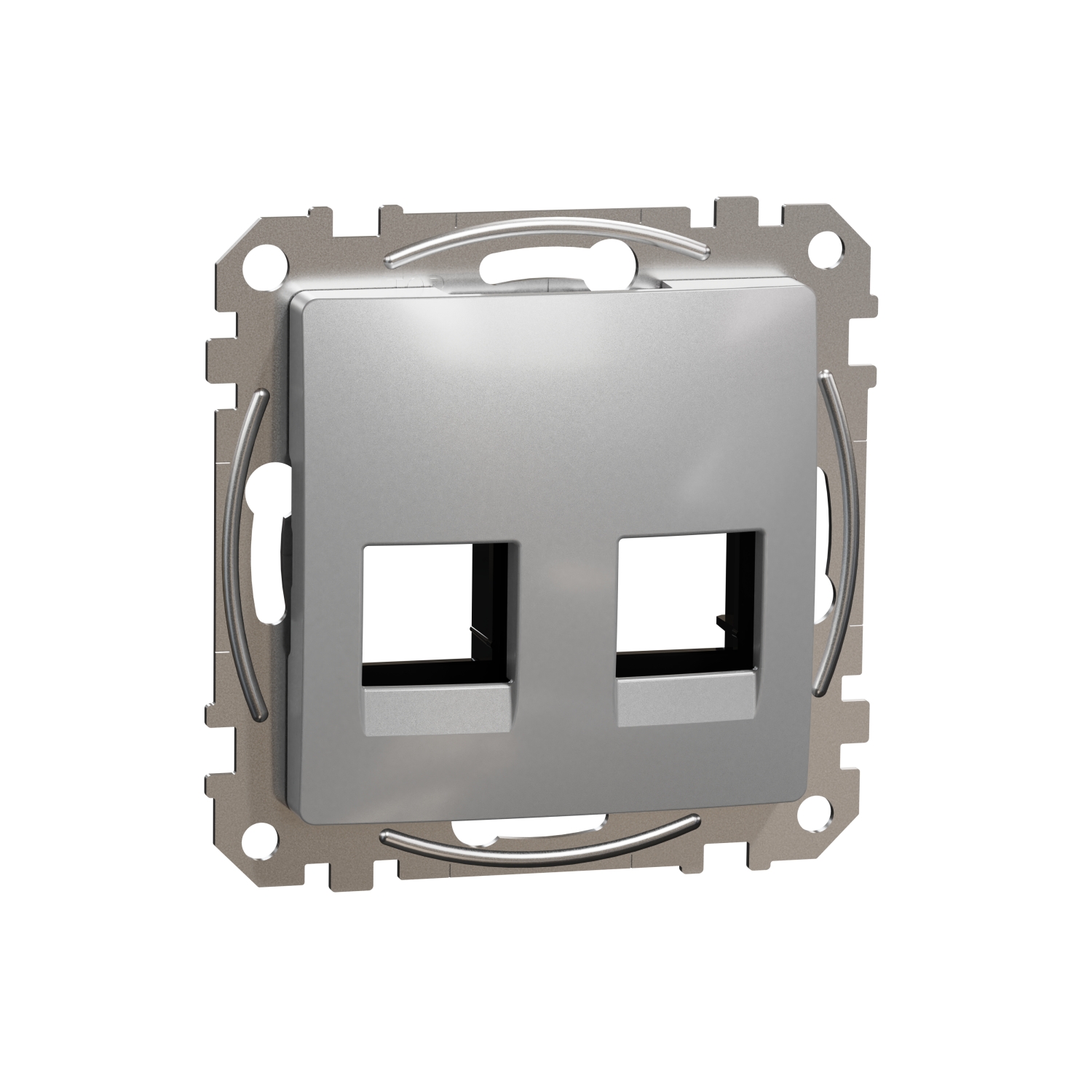 SCHNEIDER ELECTRIC SDD113444C SEDNA DESIGN & ELEMENTS, DBL ПЛОЧА AMP MOL KEL CAT5E 6 UTP, АЛУМИНИЙ