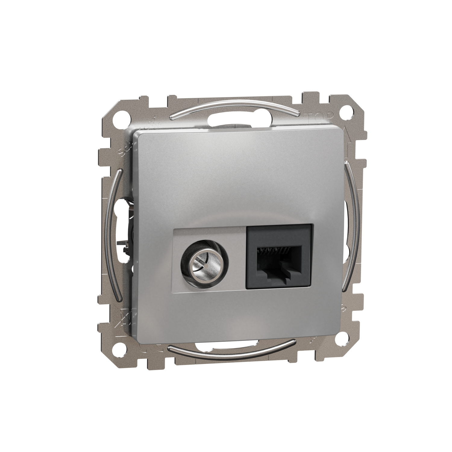 SCHNEIDER ELECTRIC SDD113469T TV РОЗЕТКА И ИЗХОД ЗА ДАННИ, SEDNA DESIGN & ELEMENTS, RJ45 CAT6 UTP, АЛУМИНИЙ