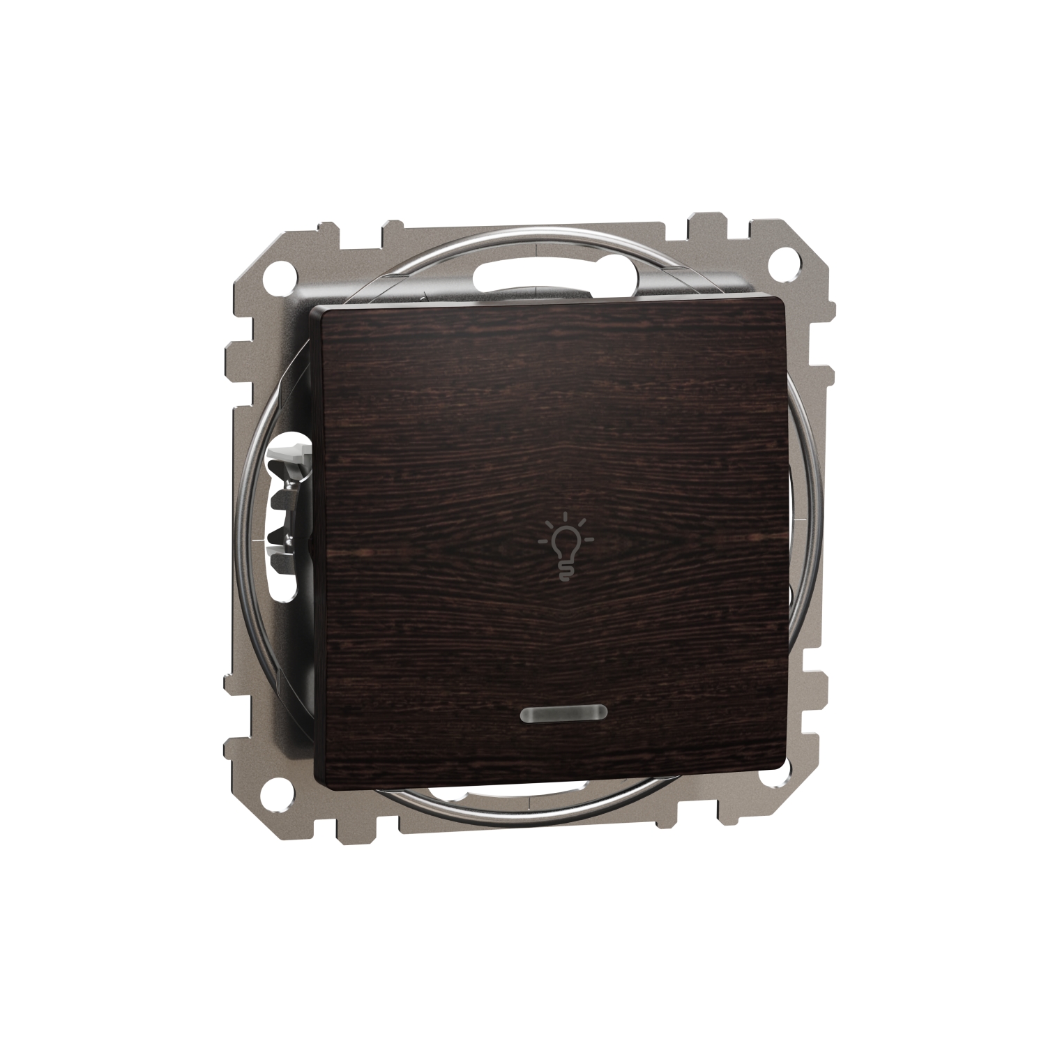 SCHNEIDER ELECTRIC SDD181132L SEDNA DESIGN & ELEMENTS, ЕДНОПОСОЧЕН ПУШ БУТОН 10A СИН ЛОКАТОРЕН LED СИМВОЛ ЛАМПА, ВЕНГЕ