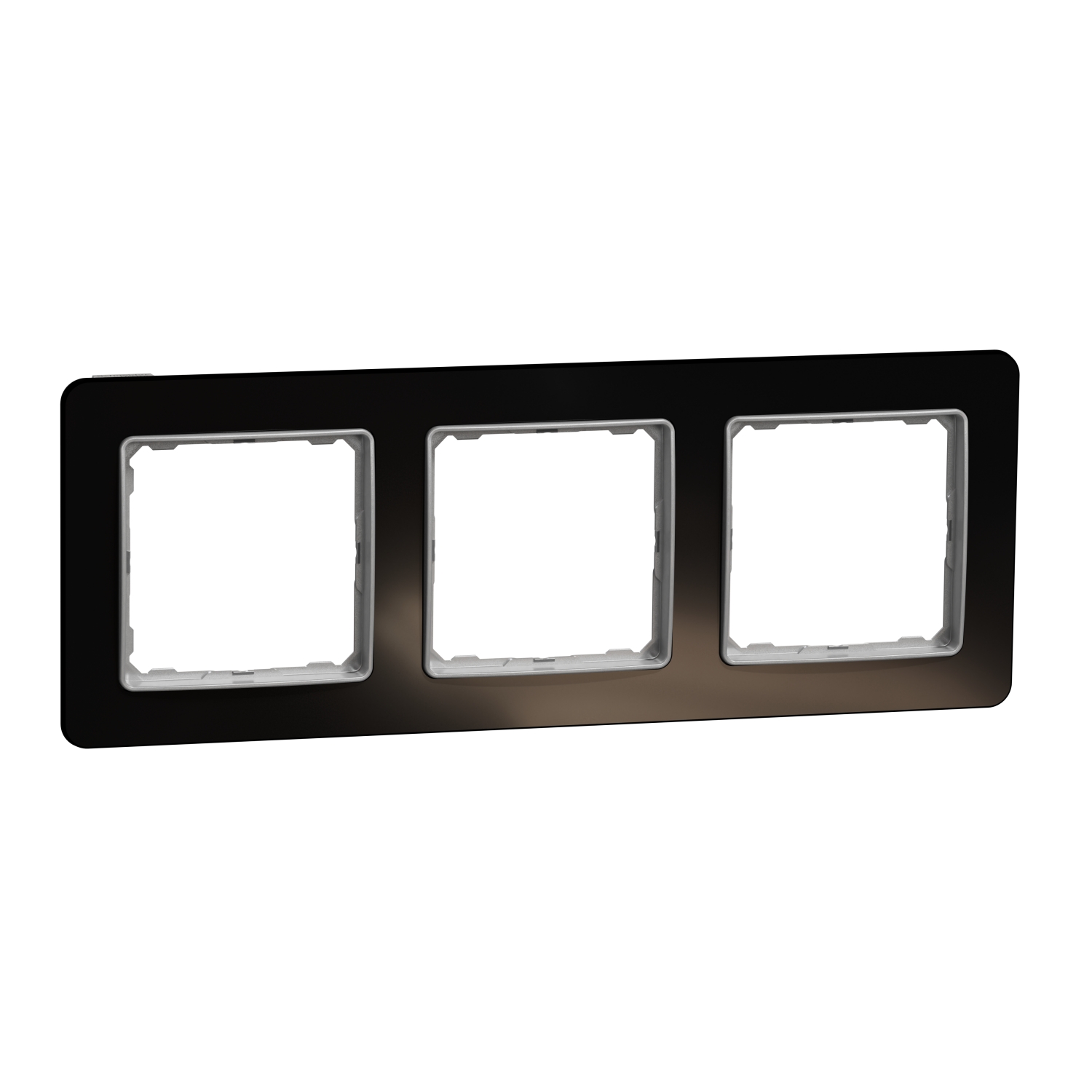 SCHNEIDER ELECTRIC SDD361803 SEDNA DESIGN & ELEMENTS, РАМКА 3 МОДУЛА, ТЪМНО СТЪКЛО