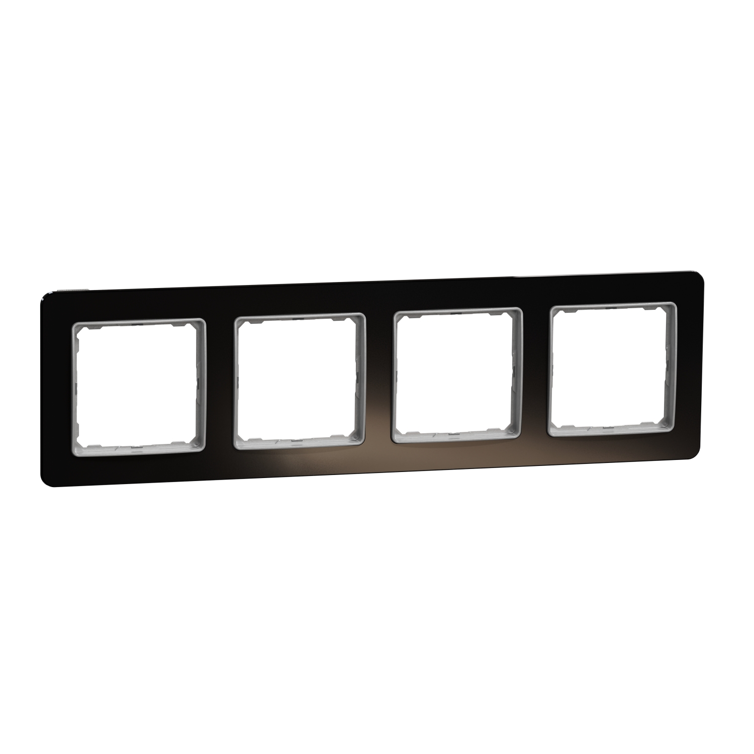 SCHNEIDER ELECTRIC SDD361804 SEDNA DESIGN & ELEMENTS, РАМКА 4 МОДУЛА, ТЪМНО СТЪКЛО