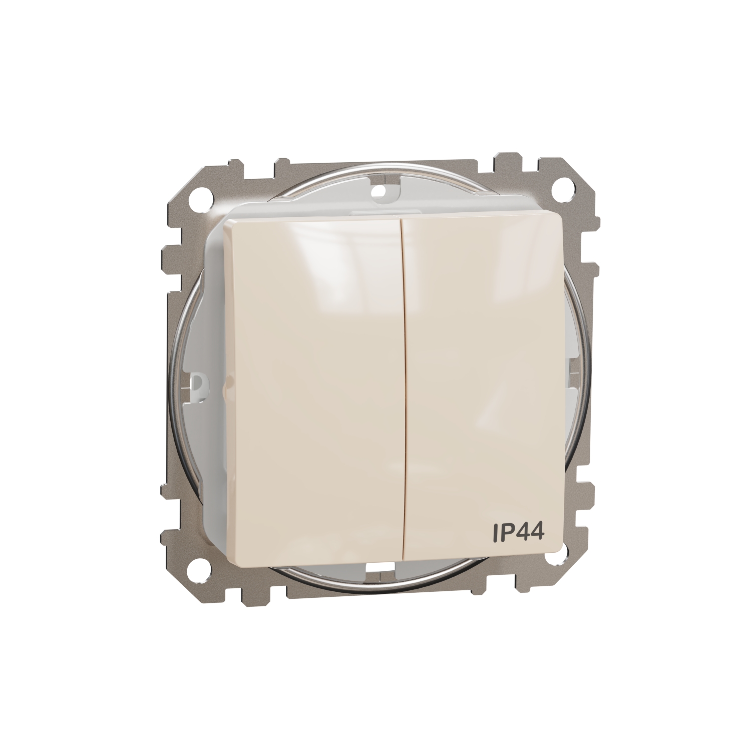 SCHNEIDER ELECTRIC SDD212105 SEDNA DESIGN & ELEMENTS, ДВУПОСОЧЕН КЛЮЧ 10AX, КРЕМ
