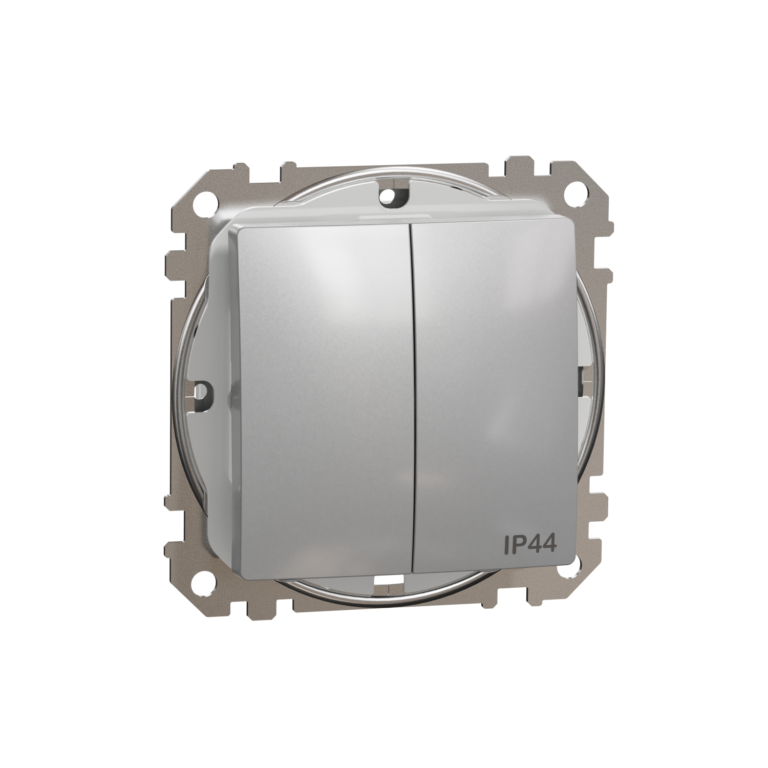SCHNEIDER ELECTRIC SDD213105 SEDNA DESIGN & ELEMENTS, ДВУПОСОЧЕН КЛЮЧ 10AX, АЛУМИНИЙ