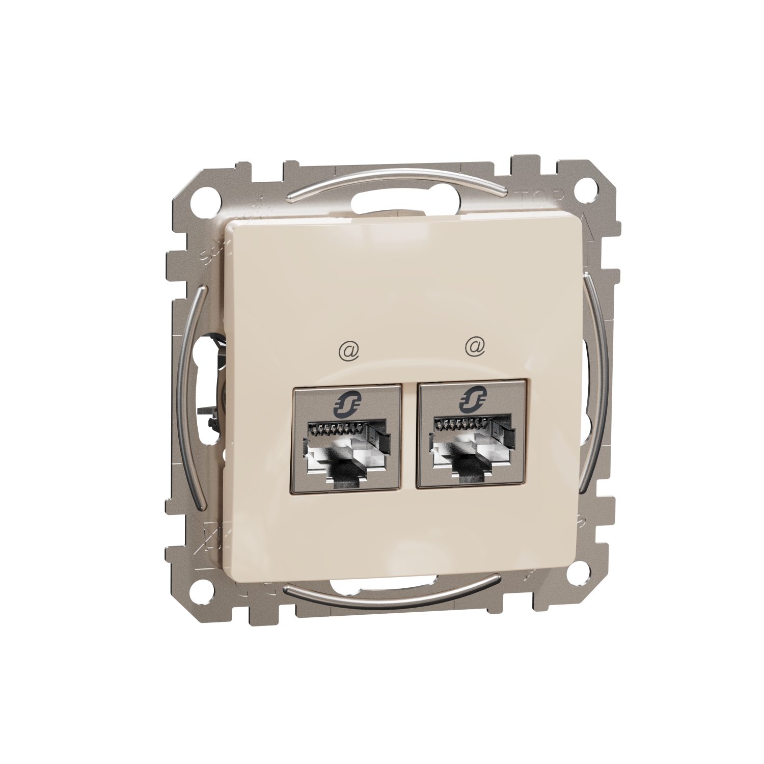 SCHNEIDER ELECTRIC SDD112462S ДВОЕН ИЗХОД ЗА ДАННИ CAT 6 STP, SEDNA DESIGN & ELEMENTS, RJ45, КРЕМ
