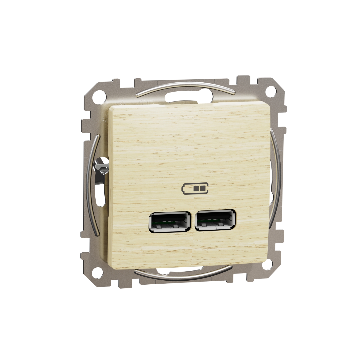 SCHNEIDER ELECTRIC SDD180401 SEDNA DESIGN & ELEMENTS, USB ЗАРЯДНО A+A, 2,1, БРЕЗА