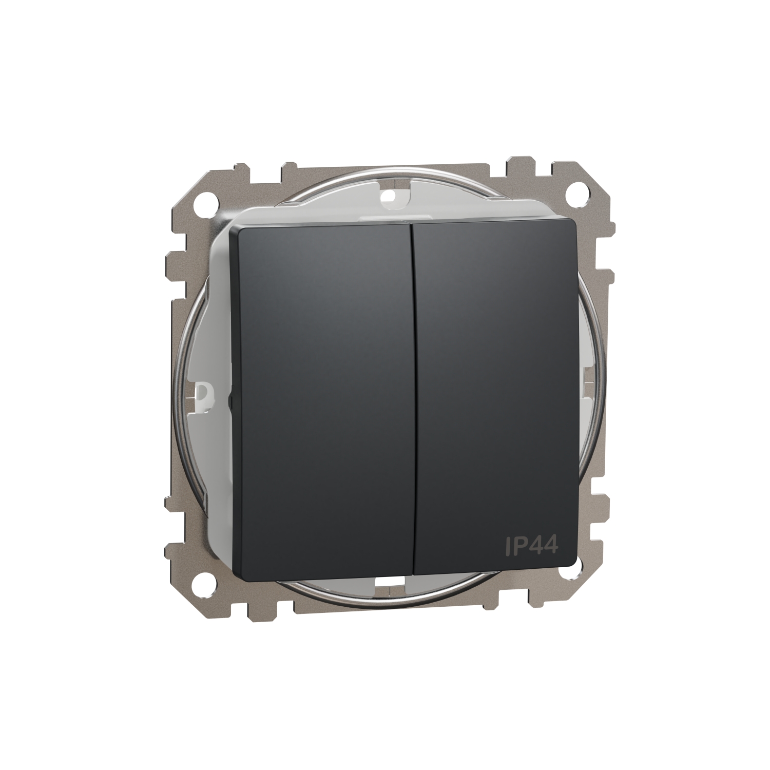 SCHNEIDER ELECTRIC SDD214105 SEDNA DESIGN & ELEMENTS, ДВУПОСОЧЕН КЛЮЧ 10AX, АНТРАЦИТ