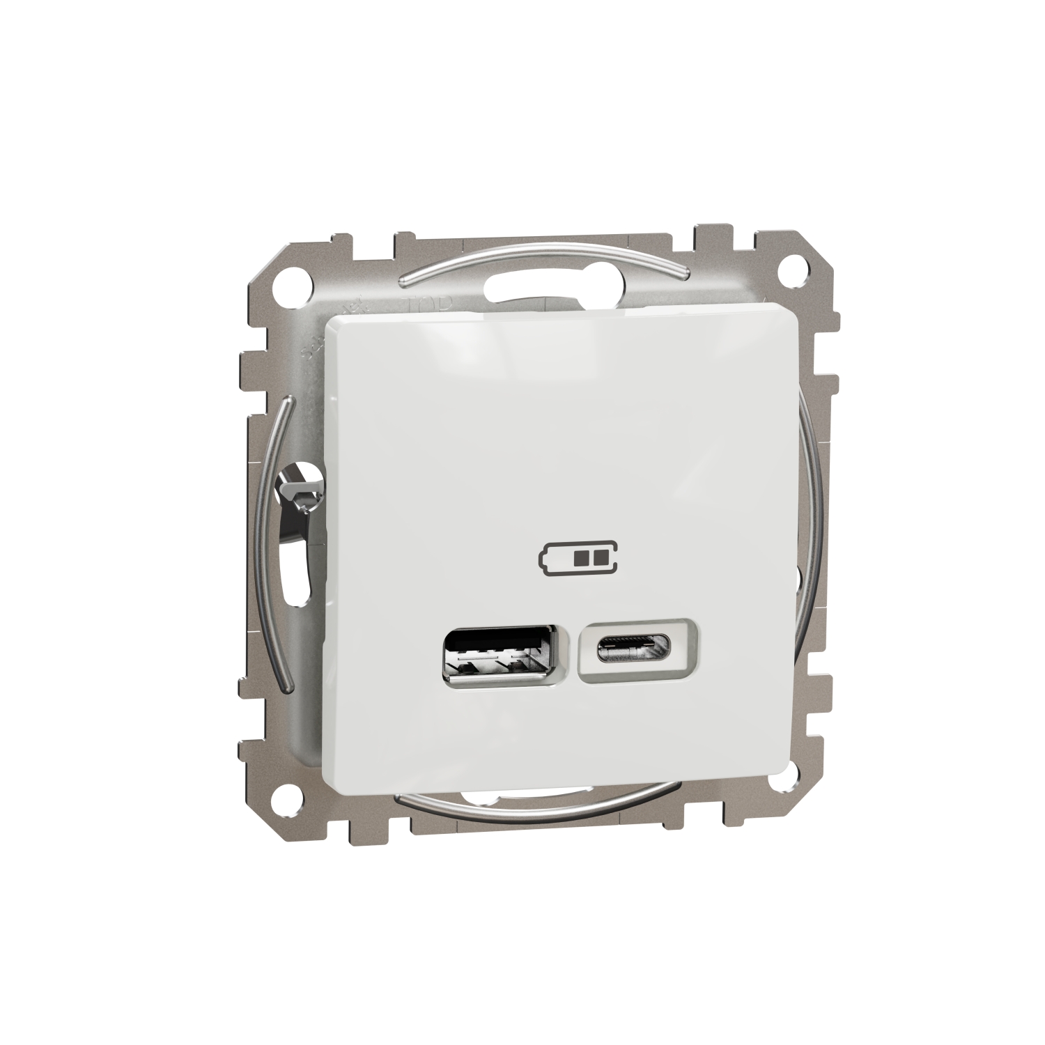 SCHNEIDER ELECTRIC SDD111402 USB ЗАРЯДНО A+C, SEDNA DESIGN & ELEMENTS, 2,4A, БЯЛ