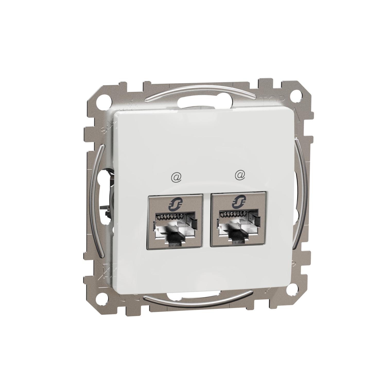 SCHNEIDER ELECTRIC SDD111462S ДВОЕН ИЗХОД ЗА ДАННИ CAT 6 STP, SEDNA DESIGN & ELEMENTS, RJ45, БЯЛ