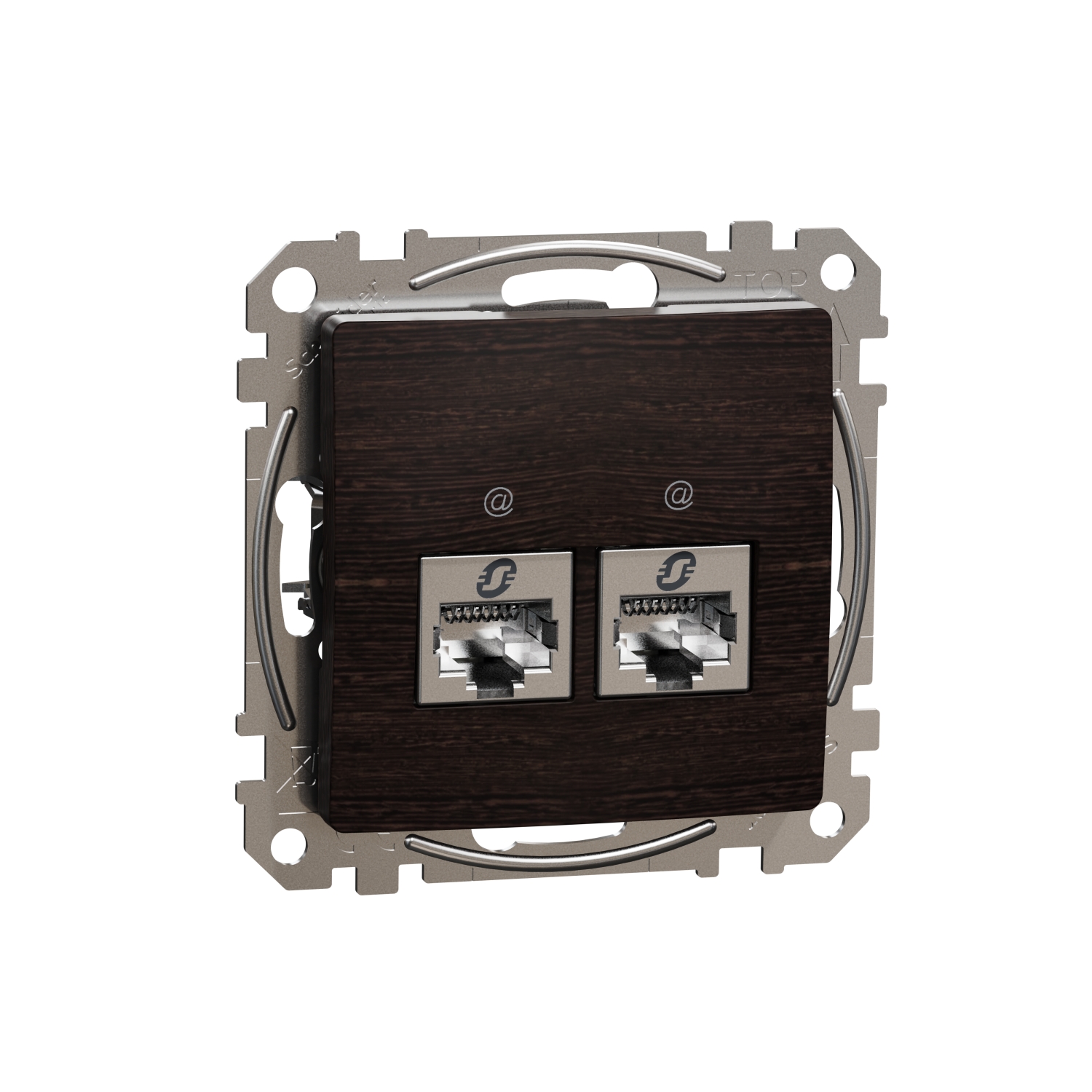 SCHNEIDER ELECTRIC SDD181462S ДВОЕН ИЗХОД ЗА ДАННИ CAT 6 STP, SEDNA DESIGN & ELEMENTS, RJ45, ВЕНГЕ