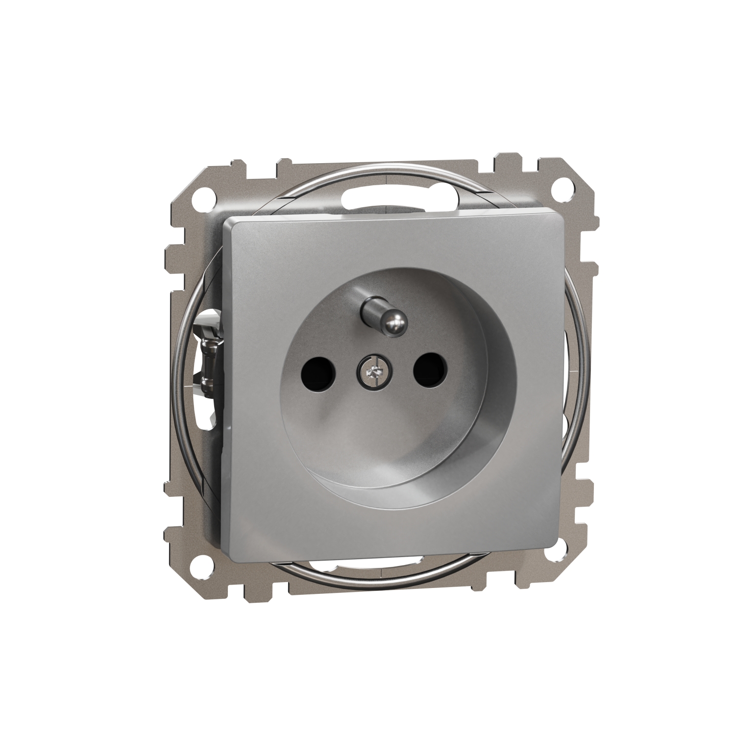 SCHNEIDER ELECTRIC SDD113012 SEDNA DESIGN & ELEMENTS, КОНТАКТ ФРЕНСКИ СТАНДАРТ, АЛУМИНИЙ