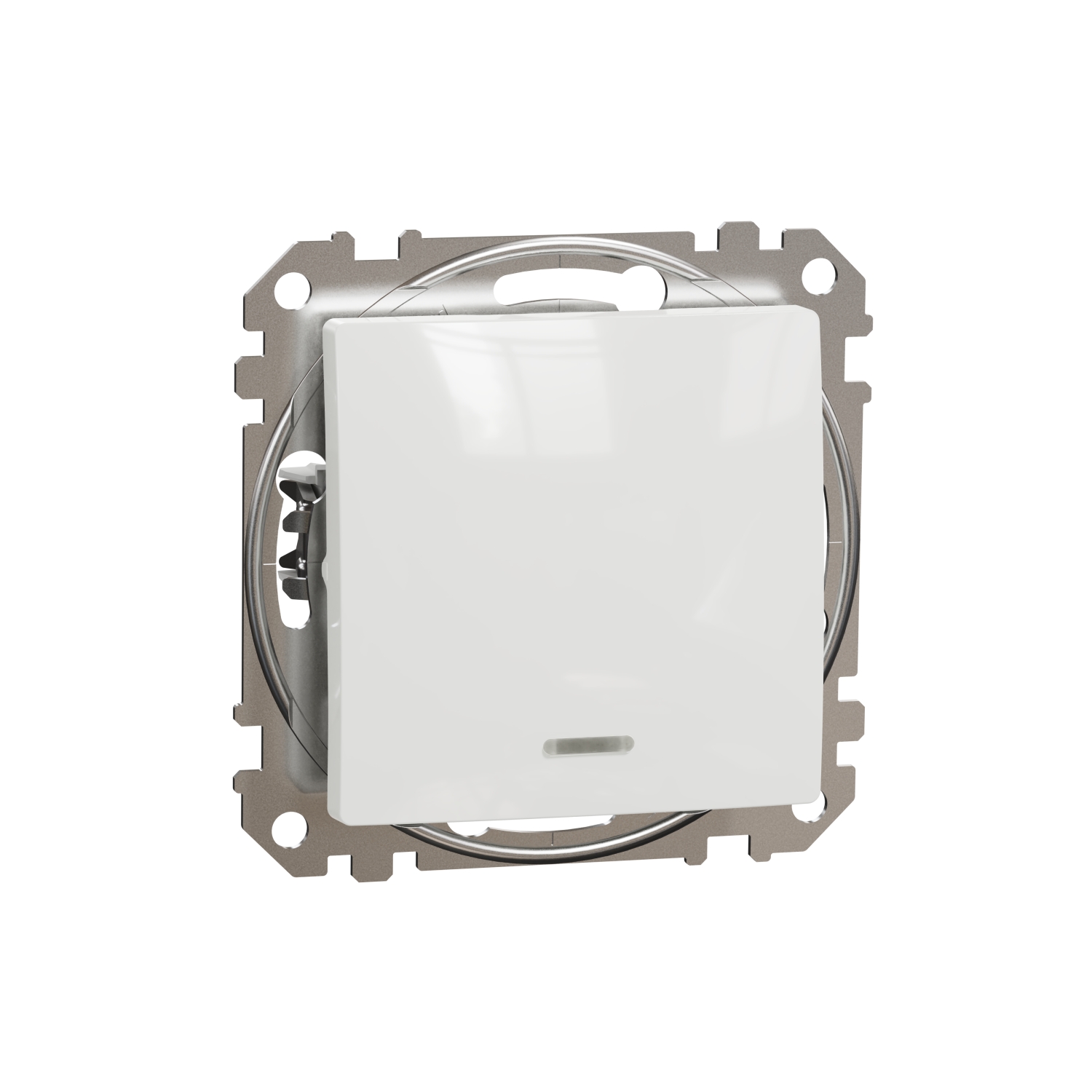 SCHNEIDER ELECTRIC SDD111107L SEDNA DESIGN & ELEMENTS, ДЕВИАТОРЕН КЛЮЧ 10AX СИН ЛОКАТОРЕН LED, БЯЛ
