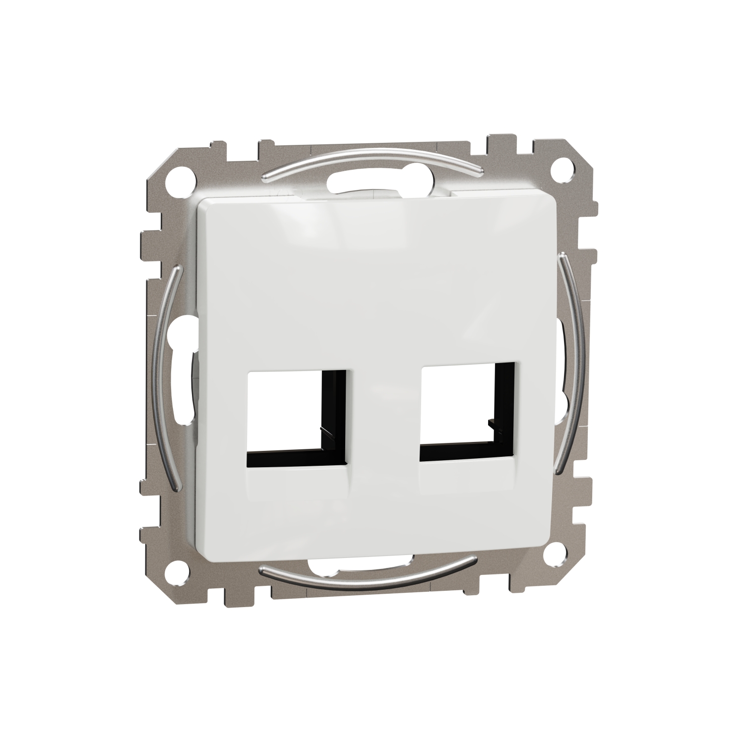 SCHNEIDER ELECTRIC SDD111444C SEDNA DESIGN & ELEMENTS, DBL ПЛОЧА AMP MOL KEL CAT5E 6 UTP, БЯЛ