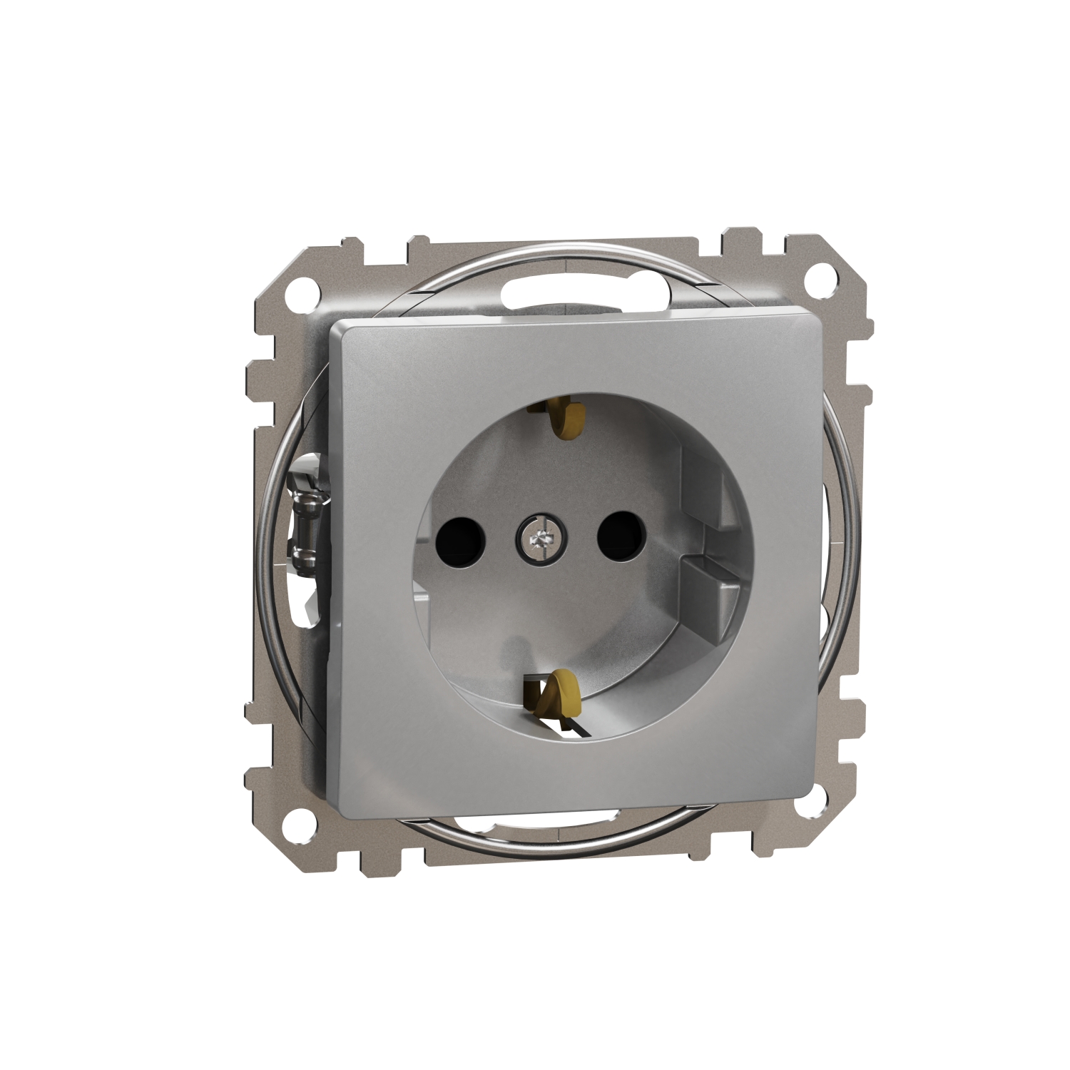 SCHNEIDER ELECTRIC SDD113021 SEDNA DESIGN & ELEMENTS, КОНТАКТ ШУКО, АЛУМИНИЙ